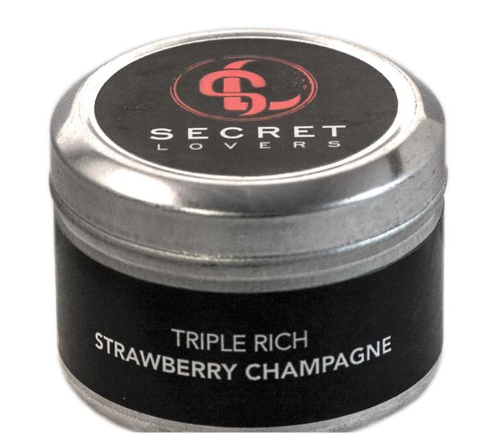 Secret Lovers Strawberry Champagne Mini Edible Massage Candle 1oz Default Title