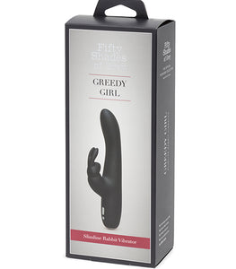 Fifty Shades Of Grey Greedy Girl Rechargeable Slimline Rabbit Vibrator