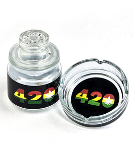 420 Glass Stash Jar & Ashtray Set