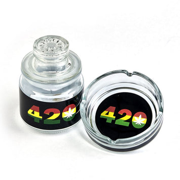 420 Glass Stash Jar & Ashtray Set Default Title