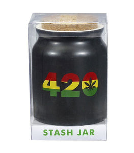 Matte Black 420 Stash Jar