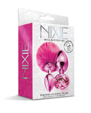 Nixie Metal Butt Plug Set Pom Pom & Jewel Metallic