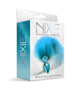Nixie Metal Plug W/ Ombre Tail Medium Metallic Blue