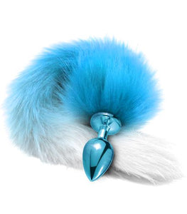 Nixie Metal Plug W/ Ombre Tail Medium Metallic Blue