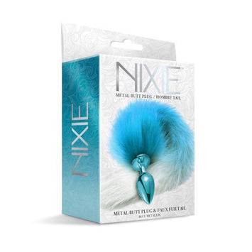 Nixie Metal Plug W/ Ombre Tail Medium Metallic Blue