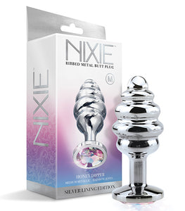Nixie Honey Dipper Medium Ribbed Stainless Steel Plug Default Title
