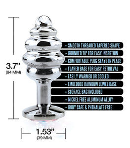Nixie Honey Dipper Large Ribbed Stainless Steel Plug Default Title