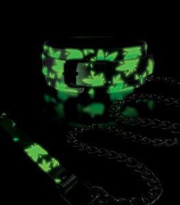 Stoner Vibes Collar/leash Glow In The Dark Chronic Collection Default Title