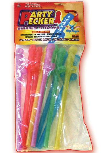 Party Pecker Sipping Straws-10 Pack Asst. Default Title