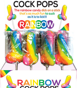 Rainbow Cock Pop 12pc Display