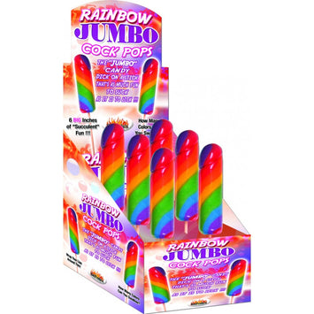 Jumbo Rainbow Cock Pops 6pc Display Default Title