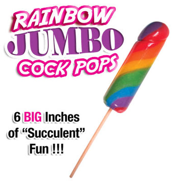 Jumbo Rainbow Cock Pops 6pc Display Default Title