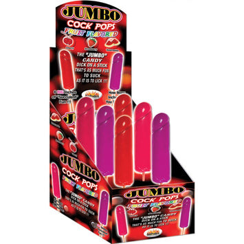 Jumbo Fruit Flavored Cock Pops 6pc Display Default Title