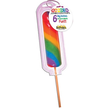 Jumbo Rainbow Cock Pops 1pc Default Title