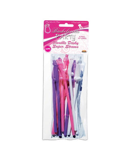 Bachelorette Party Flexy Super Straw 10pc