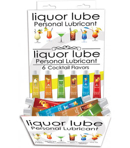 Liquor Lube 10ml Resealable Tubes 6 Asst Flavors 72pc Dsp