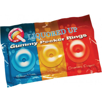 Liquored Up Pecker Gummy Rings 3pk Default Title
