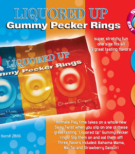 Liquored Up Pecker Gummy Rings 3pk