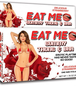 Eat Me Gummy Thong & Bra Strawberry