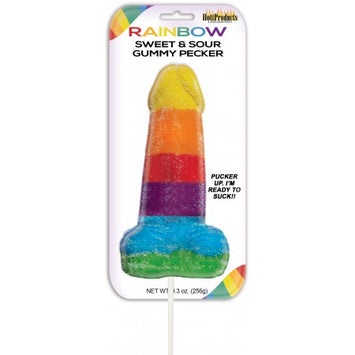 Sweet & Sour Jumbo Rainbow Gummy Cock Pop Default Title