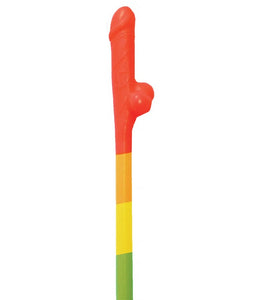 Rainbow Pecker Straws 10pk