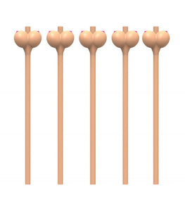 Boobie Straws Flesh 6pk