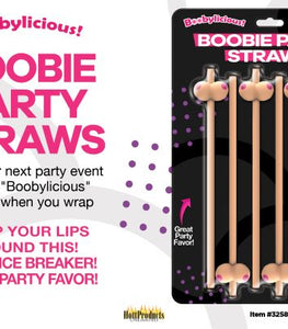 Boobie Straws Flesh 6pk