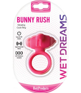 Wet Dreams Bunny Rush Cockring W/ Rabbit Ears