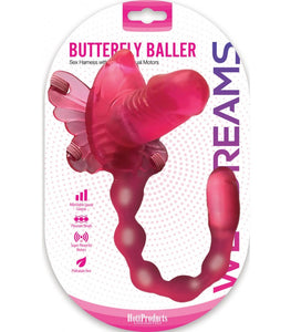 Wet Dreams Butterfly Baller Sex Harness W/ Dildo & Dual Motors