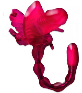 Wet Dreams Butterfly Baller Sex Harness W/ Dildo & Dual Motors