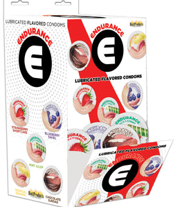 Endurance Flavored Condoms Asst Flavors 144 Pcs Wall Mount