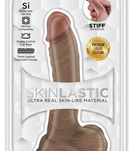 Skinsations Skinlastic Sliding Skin 7in Dildo W/ Suction Base