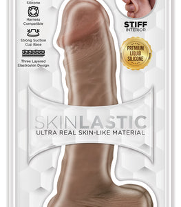 Skinsations Skinlastic Sliding Skin 8in Dildo W/ Suction Base