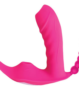 Sweet Sex Body Candy Silicone Toy W/ Tongue & Beads Magenta Default Title