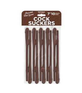 Cock Suckers Pecker Straws Chocolate Lovers 10pk