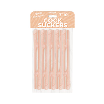 Cock Suckers Pecker Straws Vanilla Lovers 10pk Default Title