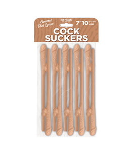 Cock Suckers Pecker Straws Caramel Lovers 10pk