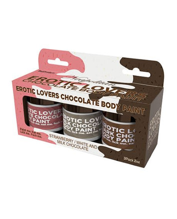 Erotic Chocolate Body Paints White Milk & Strawberry Default Title