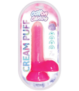 Cotton Candy Cream Puff Silicone Dildo 6in Pink