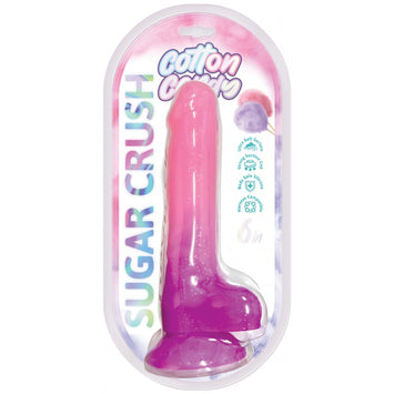 Cotton Candy Sugar Crush Silicone Dildo 6in Pink/purple Default Title