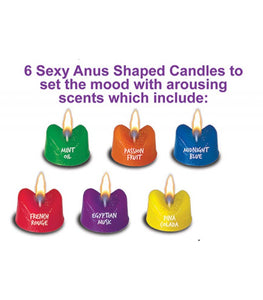 Burning Love Anus Candles Asst Colors & Scents