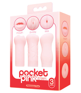 The 9's Pocket Pink Mini Masturbator Trio