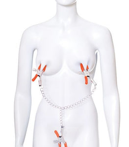 9's Orange Is The New Black Triple Your Pleasure Clamps & Chain