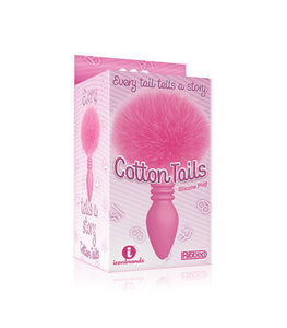 The 9s Cottontails Bunny Tail Butt Plug Ribbed Pink