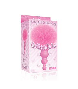The 9s Cottontails Bunny Tail Butt Plug Beaded Pink