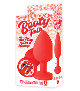 The 9's Booty Talk Butt Plug Red The Tongue