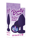 The 9's Booty Talk Butt Plug Purple Neon Leaf