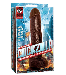 Cockzilla 16.5 Black Realistic Cock 