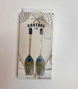 Couture Clips Peacock Plume Luxury Nipple Clamps