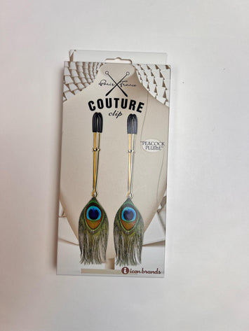 Couture Clips Peacock Plume Luxury Nipple Clamps Default Title